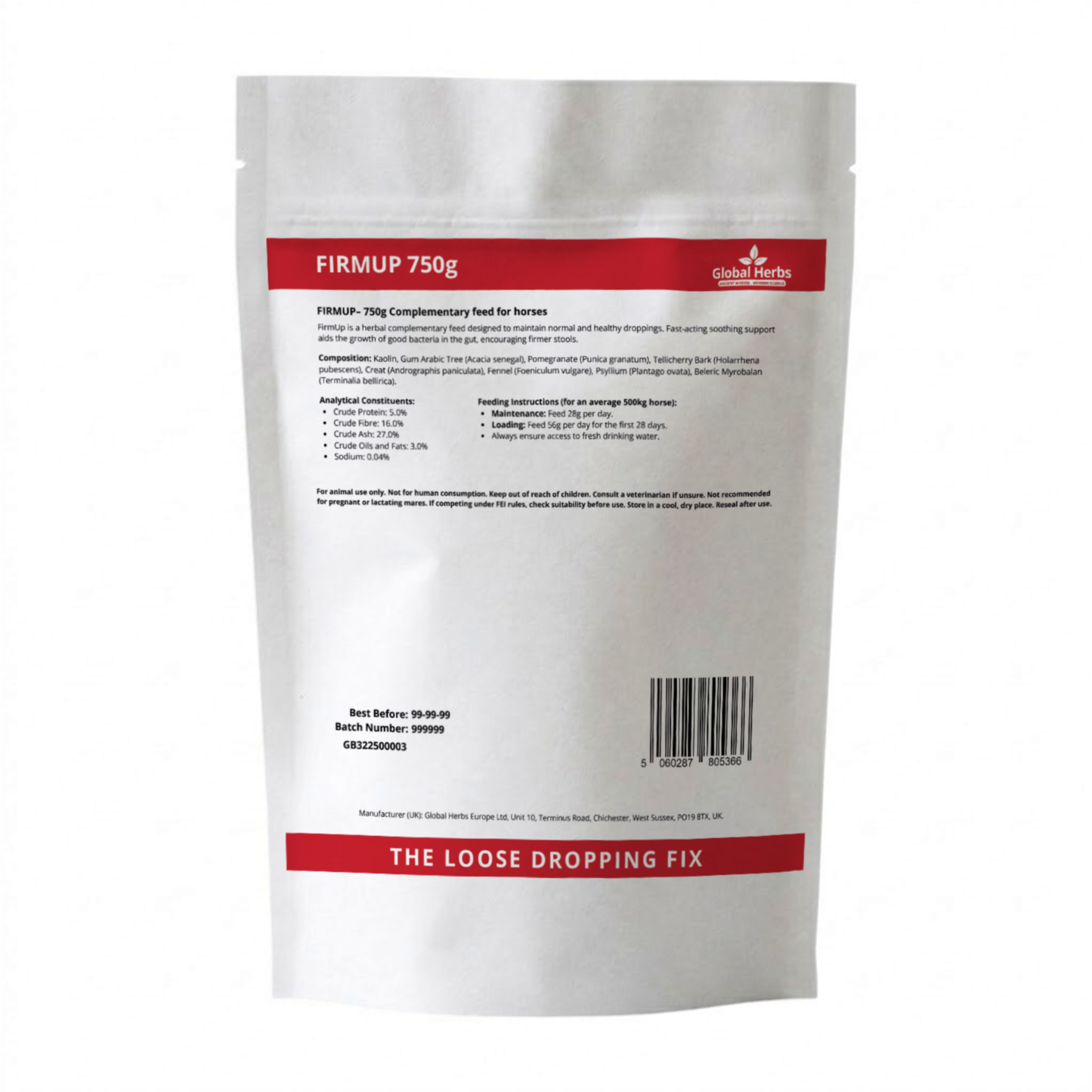 Firmup Refill Pouch 750g - Global Herbs