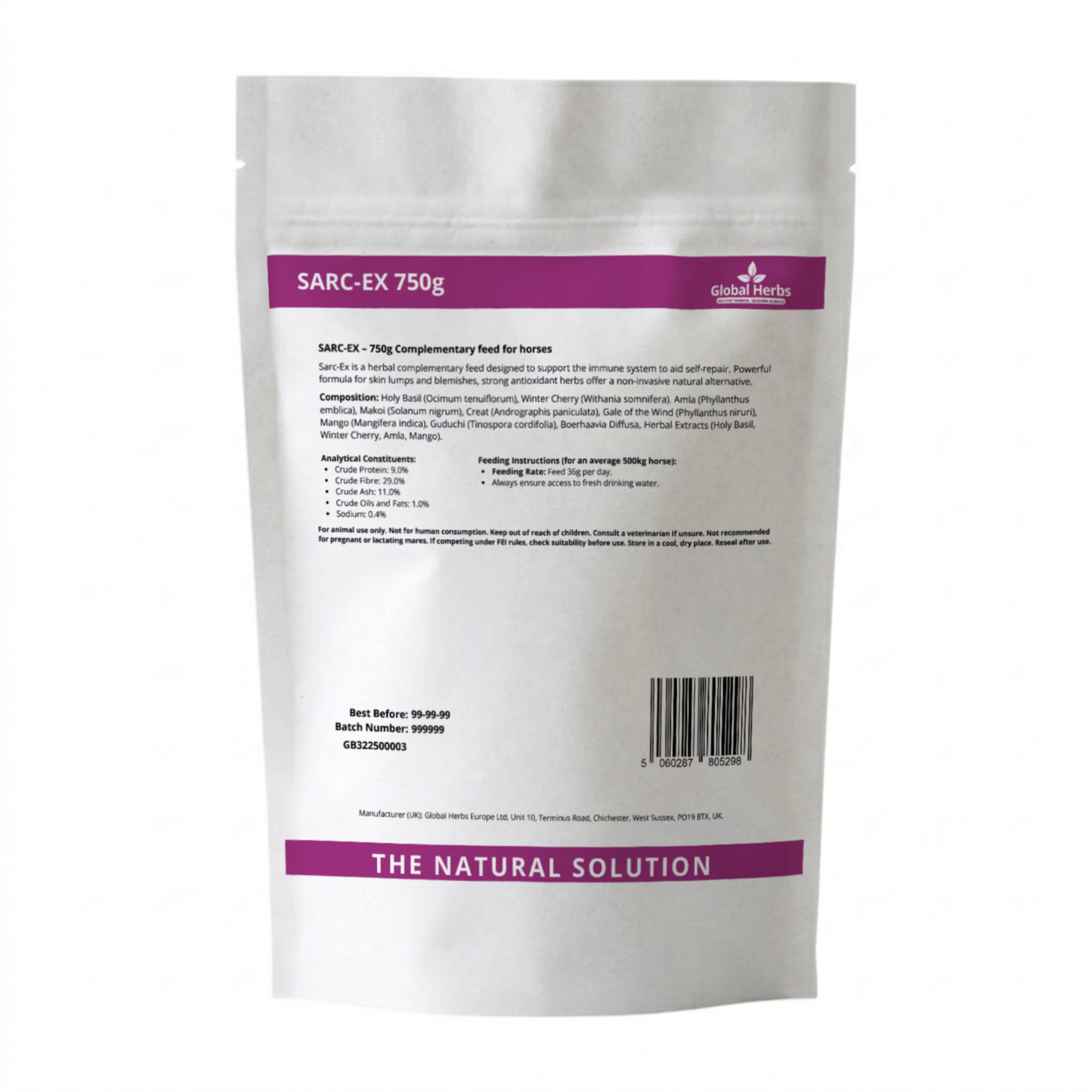 Sarc-Ex Refill Pouch 750g - Global Herbs