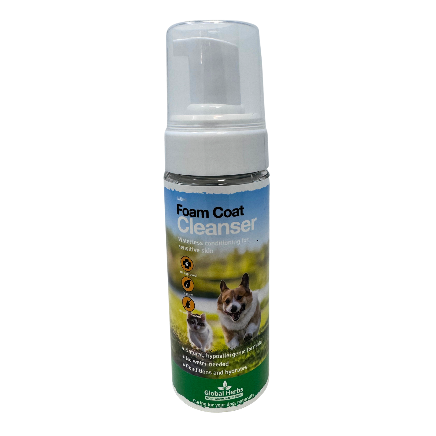 Foam Coat Cleanser 140ml - Global Herbs  - Canine